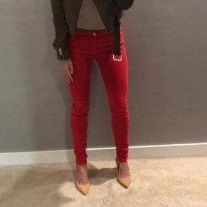 Red Skinny Pants
